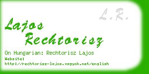 lajos rechtorisz business card